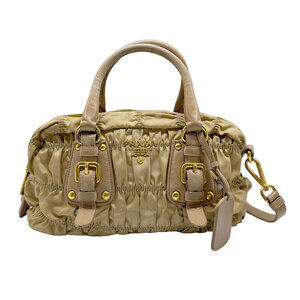Prada crossbody shoulder bag Beige Tan leather